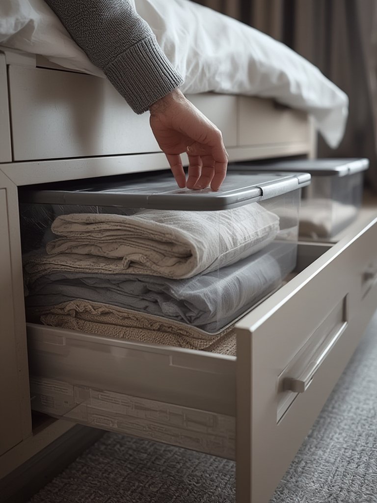 underbed storage in action