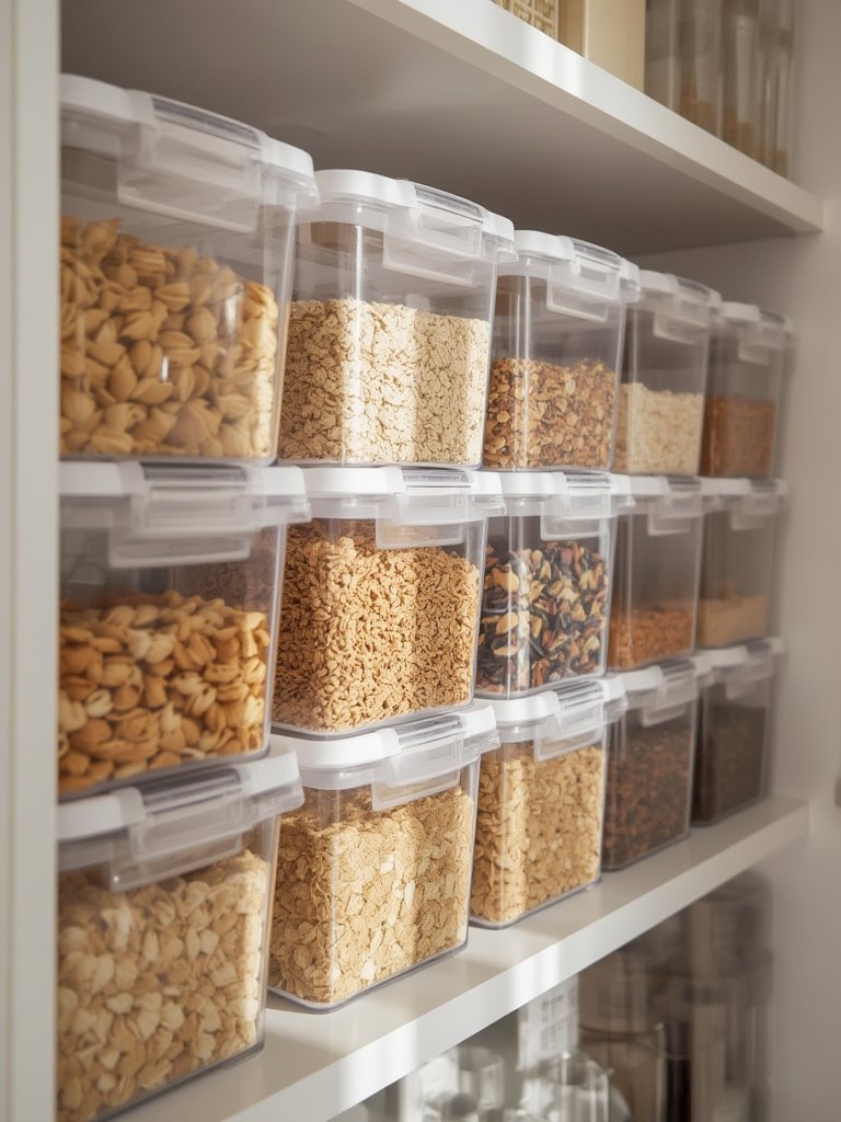 storage bins in action